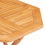HKH Mesa de Jardim Dobrável 85x85x76 Cm Madeira Teca Maciça - Marrom