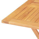 HKH Mesa de Jardim Dobrável 85x85x76 Cm Madeira de Teca Maciça - Marrom