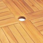 HKH Mesa de Jardim Dobrável 85x85x76 Cm Madeira de Teca Maciça - Marrom