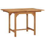 HKH Mesa de Jardim Extensível (110-160)x80x75cm Madeira Teca Maciça - Marrom