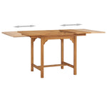 HKH Mesa de Jardim Extensível (110-160)x80x75cm Madeira Teca Maciça - Marrom