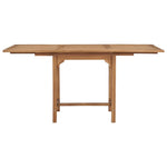 HKH Mesa de Jardim Extensível (110-160)x80x75cm Madeira Teca Maciça - Marrom