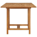 HKH Mesa de Jardim Extensível (110-160)x80x75cm Madeira Teca Maciça - Marrom