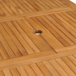 HKH Mesa de Jardim Extensível (110-160)x80x75cm Madeira Teca Maciça - Marrom