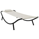 HKH Espreguiçadeira De Jardim Aço - Creme
