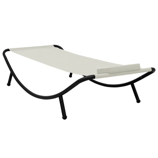 HKH Espreguiçadeira De Jardim Aço - Creme