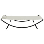 HKH Espreguiçadeira De Jardim Aço - Creme