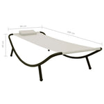HKH Espreguiçadeira De Jardim Aço - Creme