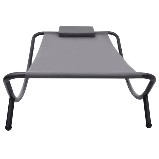 HKH Espreguiçadeira De Jardim Aço Cinzento - Cinzeto