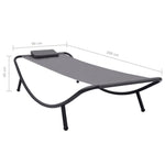 HKH Espreguiçadeira De Jardim Aço Cinzento - Cinzeto
