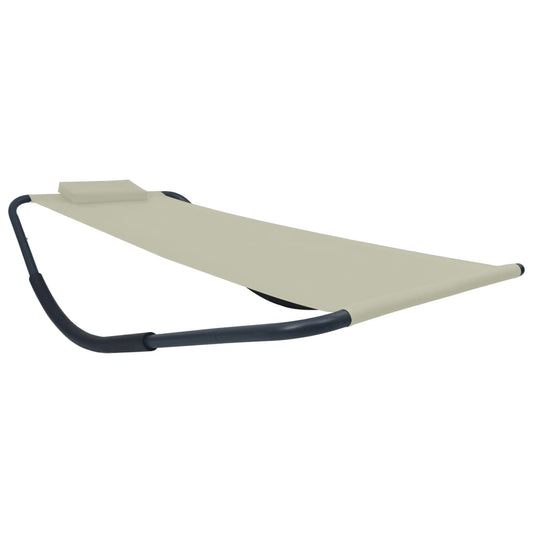HKH Espreguiçadeira De Jardim 200x90 Cm Aço - Creme
