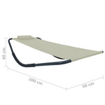 HKH Espreguiçadeira De Jardim 200x90 Cm Aço - Creme