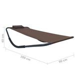 HKH Espreguiçadeira De Jardim 200x90 Cm Aço Castanho - Marrom
