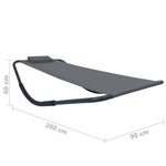 HKH Espreguiçadeira De Jardim 200x90 Cm Aço Cinzento - Cinzeto