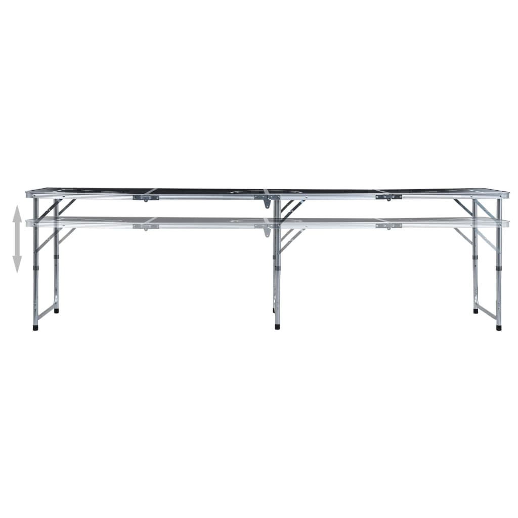 HKH Mesa para Beer Pong Dobrável 240 cm - Preto