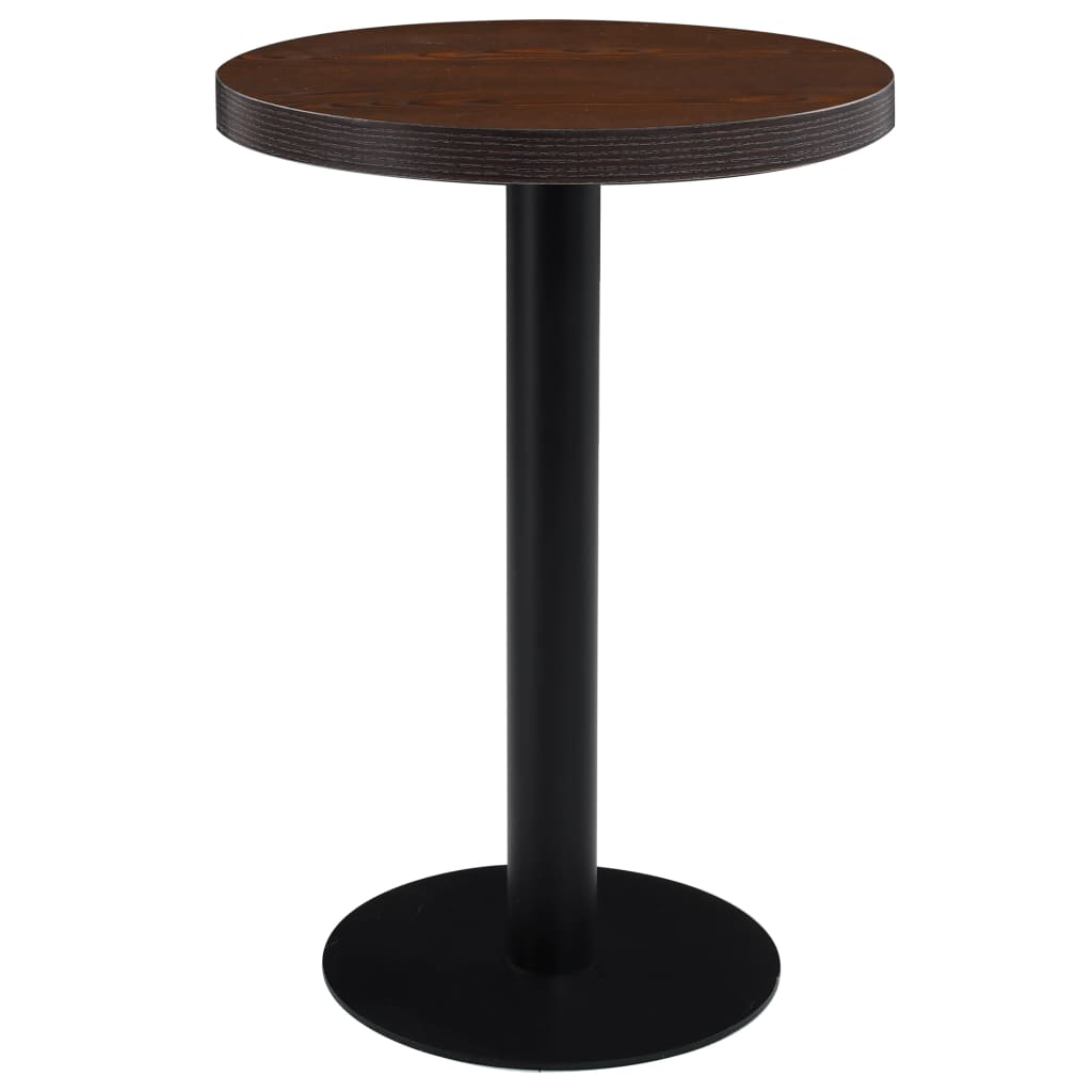 Mesa de bar HKH de MDF - Marrón Oscuro