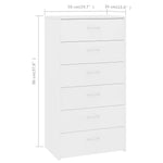 HKH Aparador em Aglomerado 50 X 34 X 96 Cm - Branco