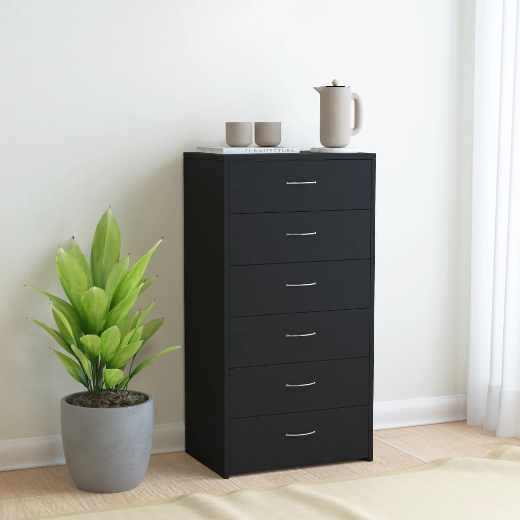 HKH Aparador en aglomerado 50 X 34 X 96 Cm - Negro