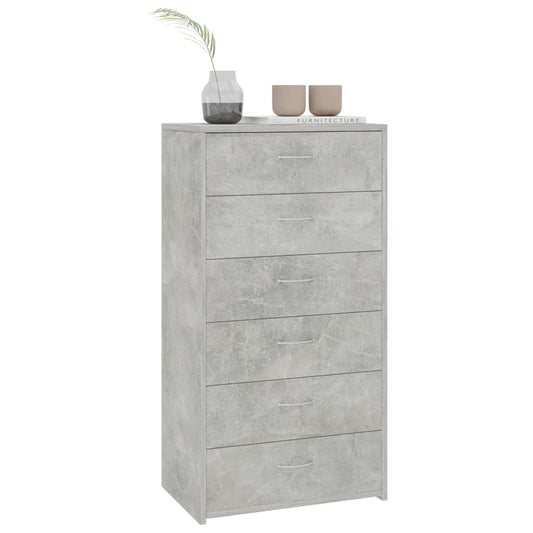 HKH Aparador de aglomerado de partículas 50 X 34 X 96 Cm - Gris-Cemento