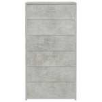 HKH Aparador em Aglomerado 50 X 34 X 96 Cm - Cinzento-Cimento