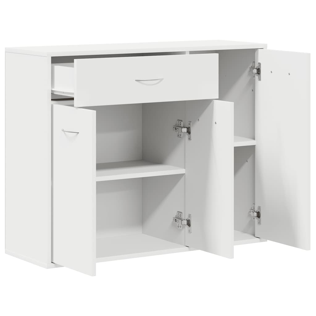 HKH Aparador em Aglomerado com 3 Portas e 1 Gaveta 88 X 30 X 70 Cm - Branco