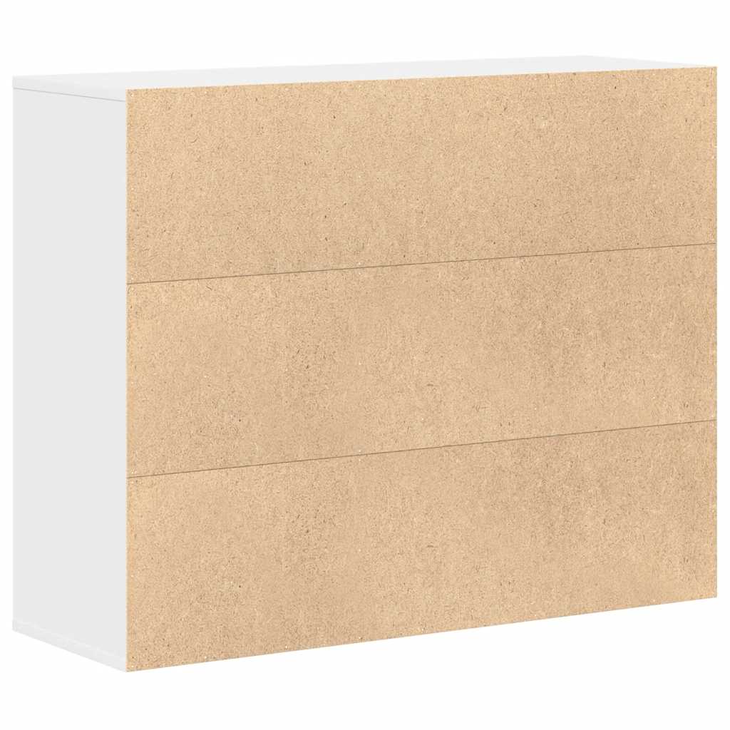 HKH Aparador em Aglomerado com 3 Portas e 1 Gaveta 88 X 30 X 70 Cm - Branco