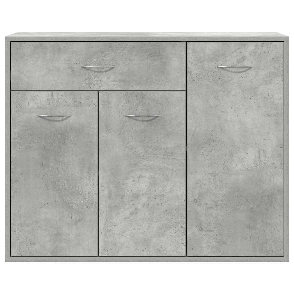 HKH Aparador em Aglomerado com 3 Portas e 1 Gaveta 88 X 30 X 70 Cm - Cinzento-Cimento