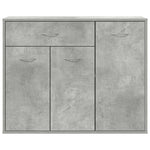 HKH Aparador em Aglomerado com 3 Portas e 1 Gaveta 88 X 30 X 70 Cm - Cinzento-Cimento