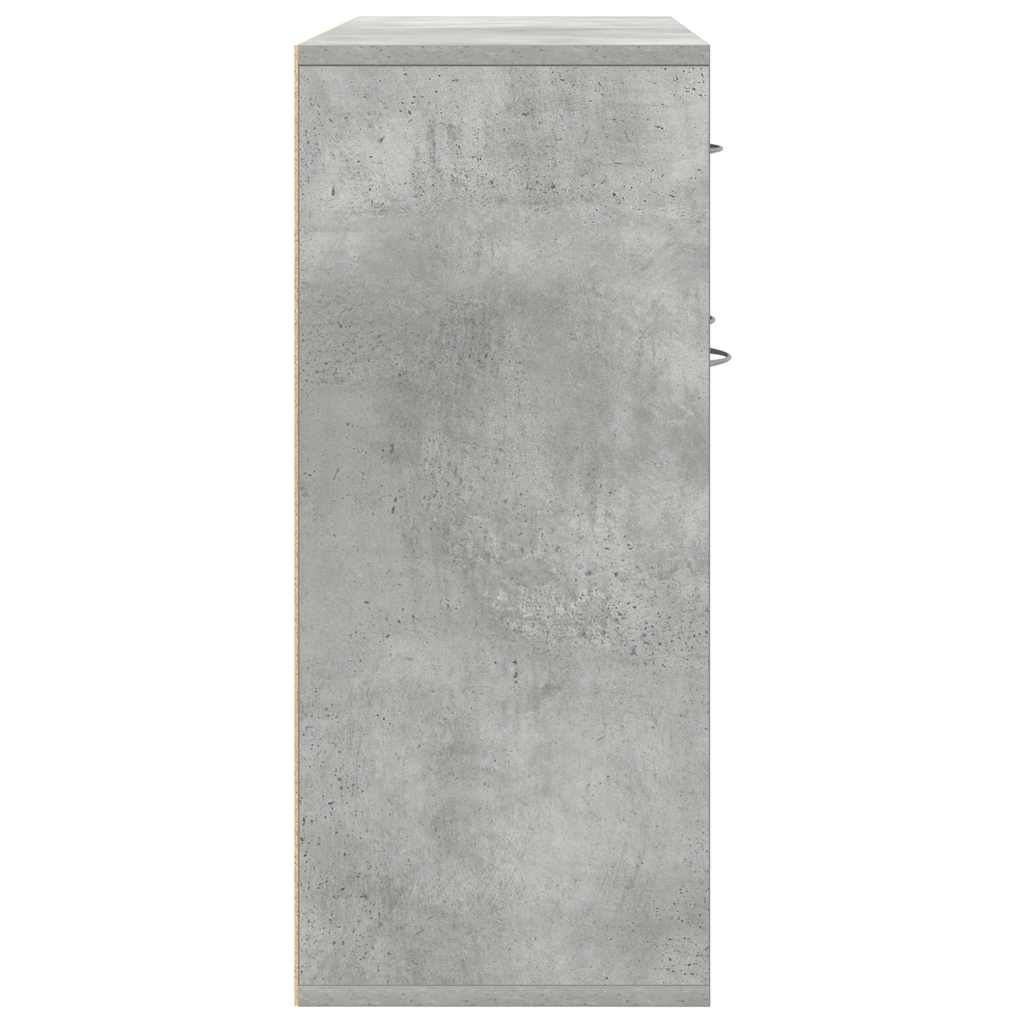 HKH Aparador em Aglomerado com 3 Portas e 1 Gaveta 88 X 30 X 70 Cm - Cinzento-Cimento