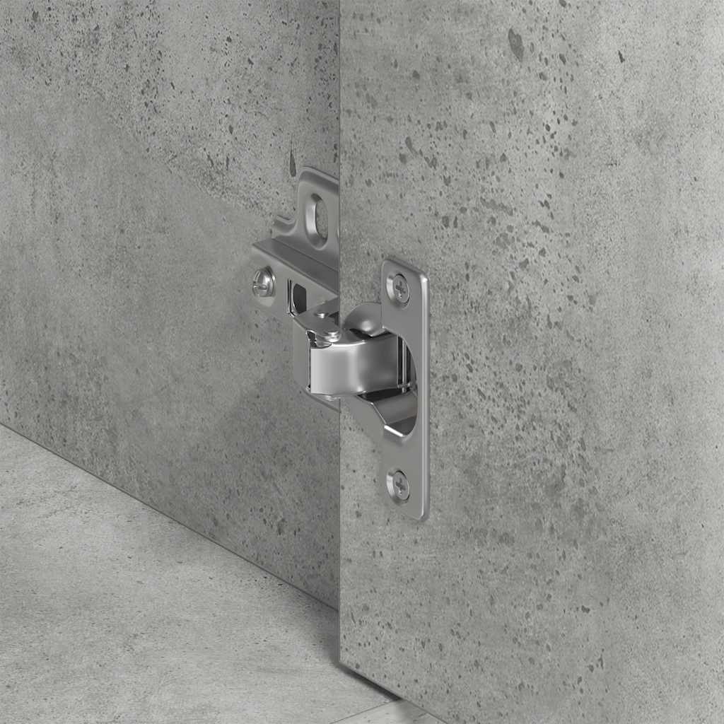 HKH Aparador em Aglomerado com 3 Portas e 1 Gaveta 88 X 30 X 70 Cm - Cinzento-Cimento