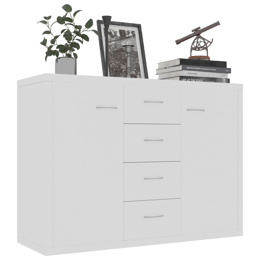 Aparador HKH en Aglomerado con 2 Puertas y 4 Cajones 88 X 30 X 65 Cm - Blanco