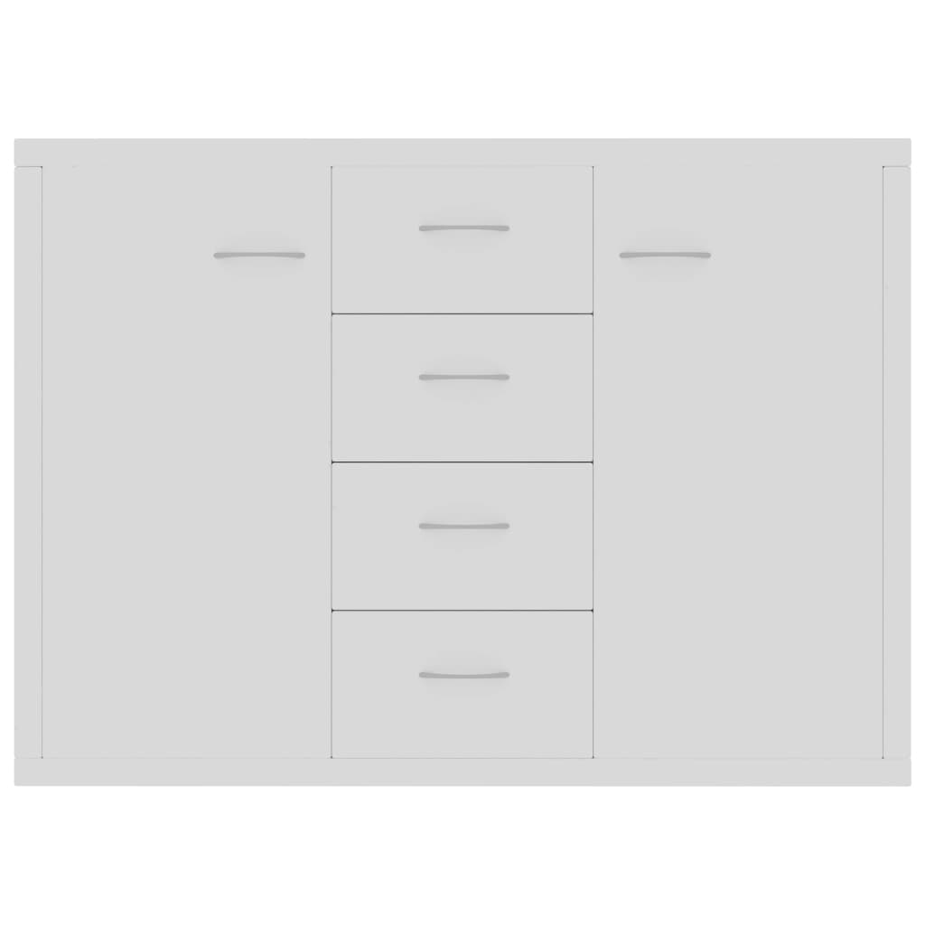 HKH Aparador em Aglomerado com 2 Portas e 4 Gavetas 88 X 30 X 65 Cm - Branco