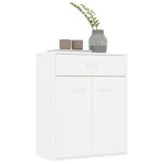 Aparador HKH de aglomerado de 2 puertas y 1 cajón 60 X 30 X 75 Cm - Blanco