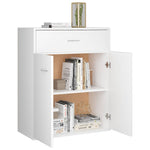 Aparador HKH de aglomerado de 2 puertas y 1 cajón 60 X 30 X 75 Cm - Blanco