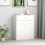Aparador HKH de aglomerado de 2 puertas y 1 cajón 60 X 30 X 75 Cm - Blanco