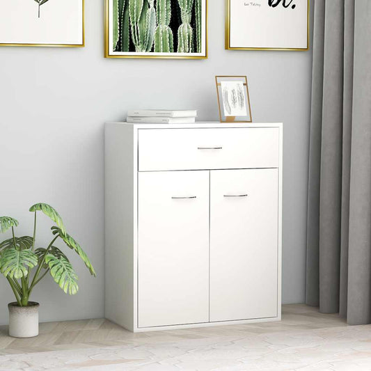 HKH Aparador em Aglomerado com 2 Portas e 1 Gaveta 60 X 30 X 75 Cm - Branco