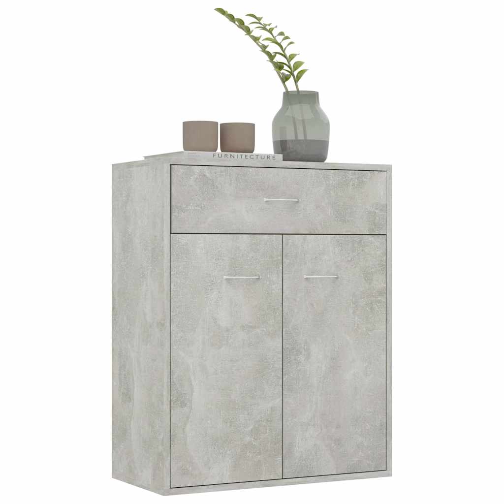 HKH Aparador en aglomerado con 2 puertas y 1 cajón 60 X 30 X 75 Cm - Gris Cemento