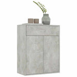 HKH Aparador en aglomerado con 2 puertas y 1 cajón 60 X 30 X 75 Cm - Gris Cemento