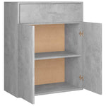 HKH Aparador en aglomerado con 2 puertas y 1 cajón 60 X 30 X 75 Cm - Gris Cemento