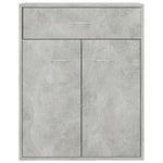 HKH Aparador en aglomerado con 2 puertas y 1 cajón 60 X 30 X 75 Cm - Gris Cemento