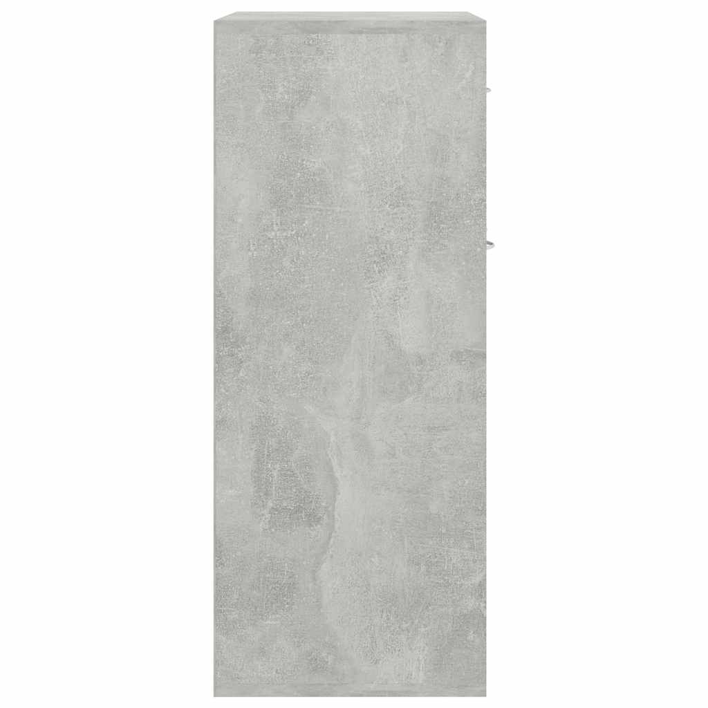 HKH Aparador en aglomerado con 2 puertas y 1 cajón 60 X 30 X 75 Cm - Gris Cemento