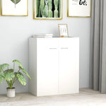 HKH Aparador em Aglomerado com 2 Portas 60 X 30 X 75 Cm - Branco