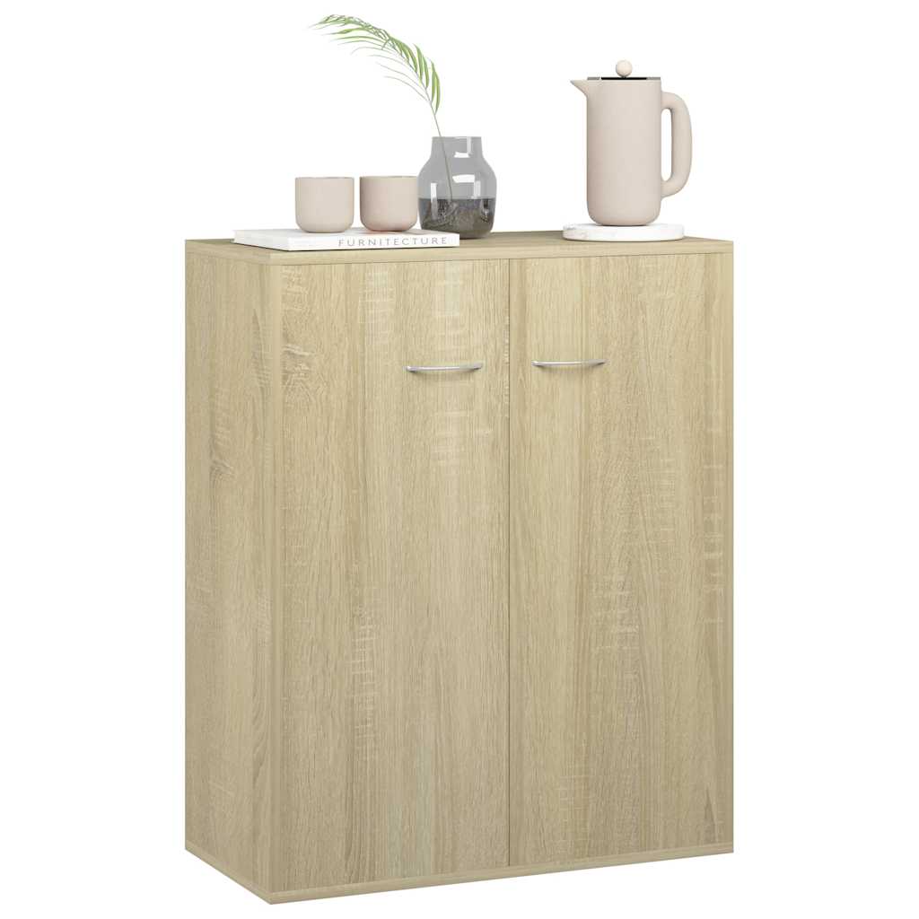 Aparador HKH de aglomerado con 2 puertas 60 x 30 x 75 cm - Roble Sonoma