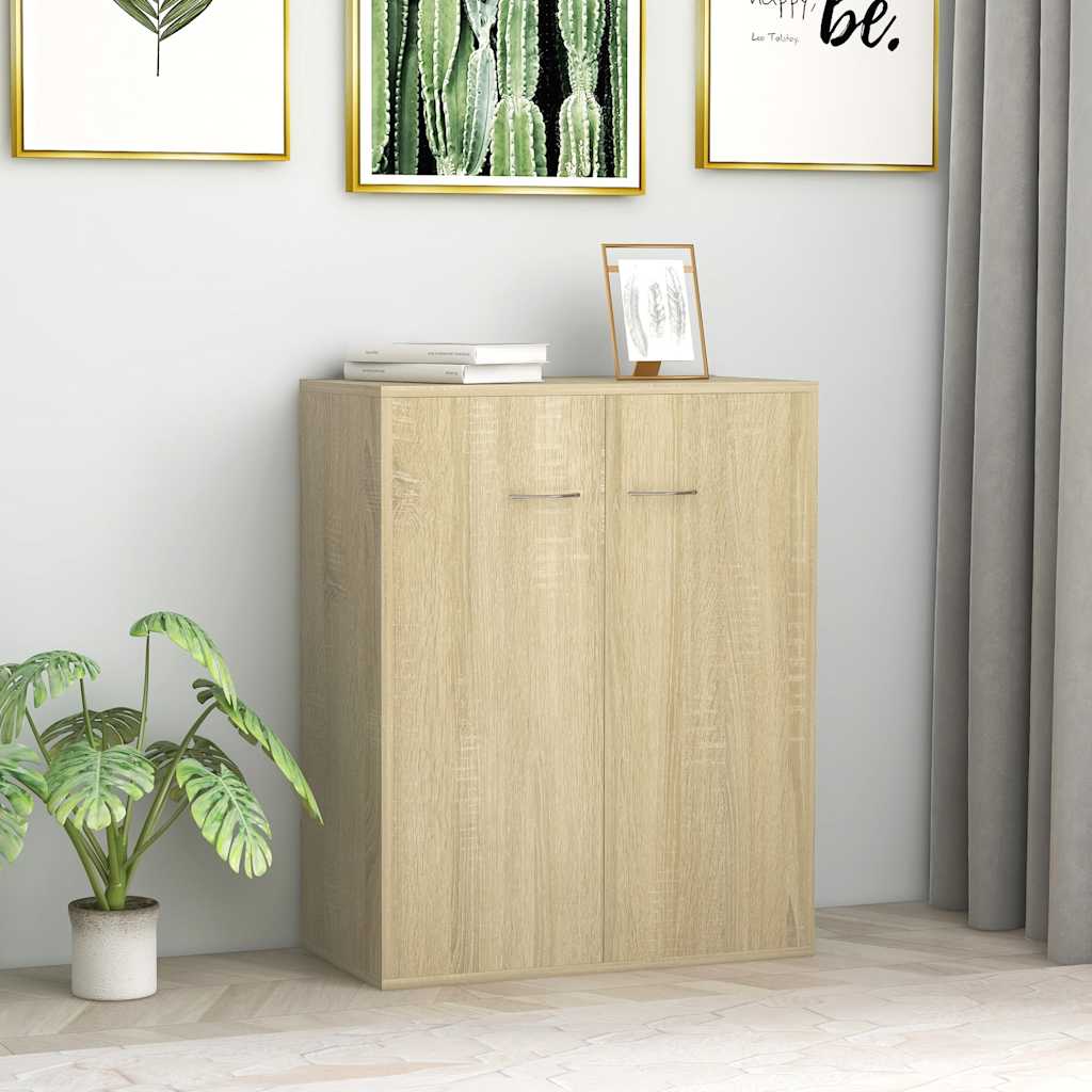 Aparador HKH de aglomerado con 2 puertas 60 x 30 x 75 cm - Roble Sonoma