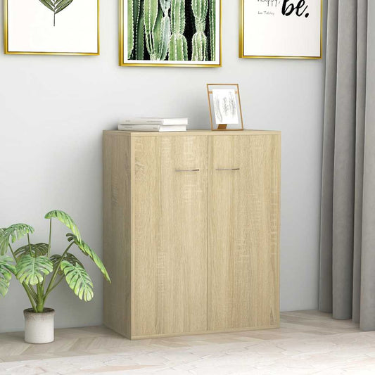 HKH Aparador em Aglomerado com 2 Portas 60 X 30 X 75 Cm - Carvalho Sonoma
