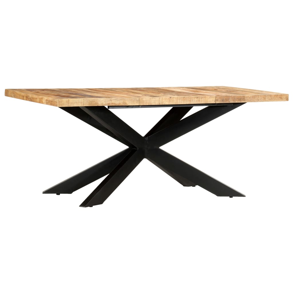 HKH Mesa de Jantar em Madeira Maciça Áspera de Mangueira