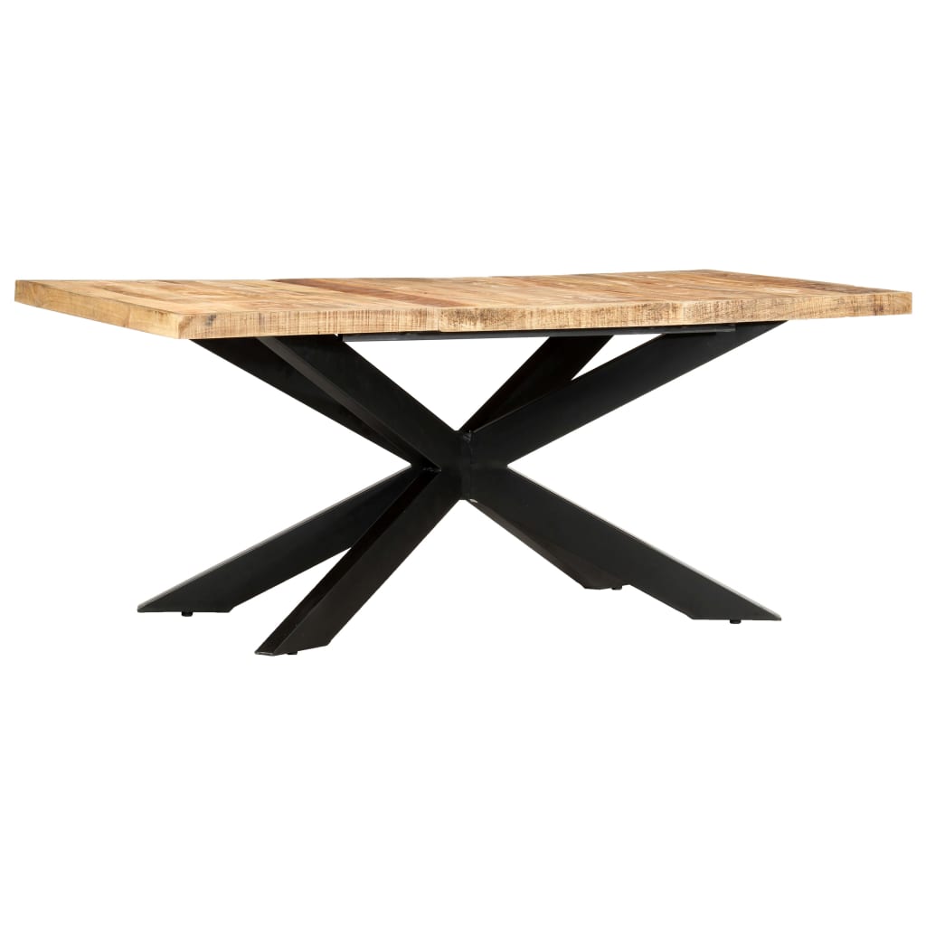 HKH Mesa de Jantar em Madeira Maciça Áspera de Mangueira