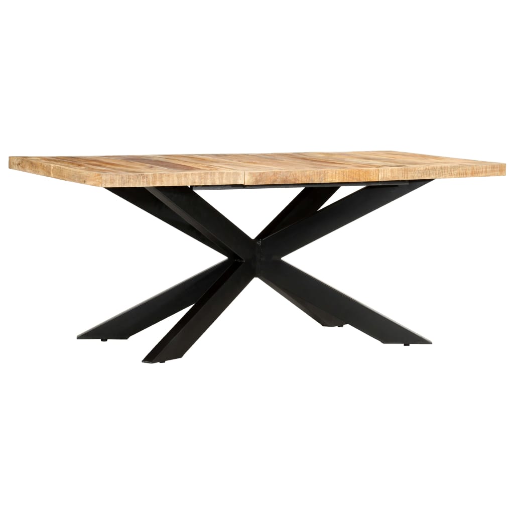 HKH Mesa de Jantar em Madeira Maciça Áspera de Mangueira