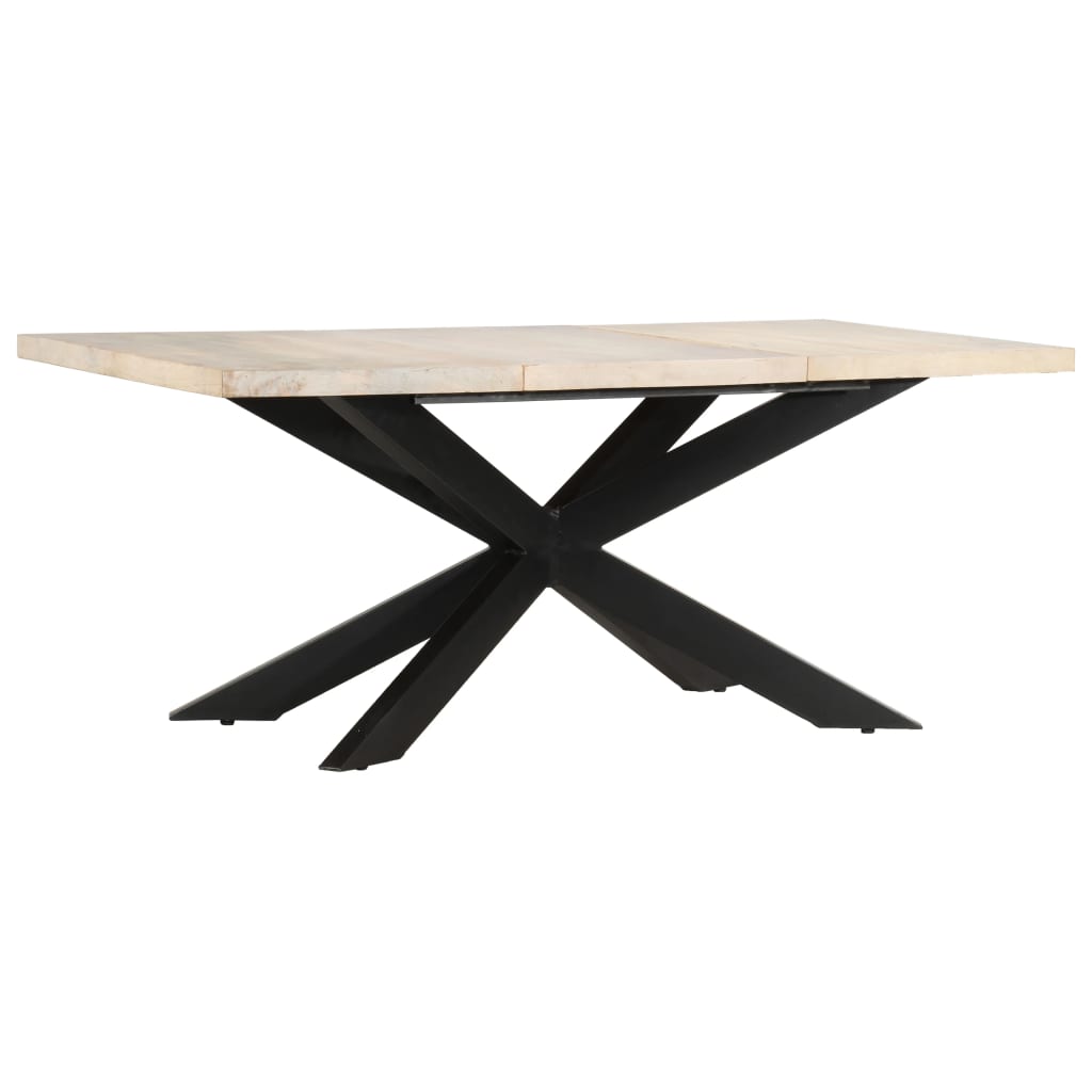 HKH Mesa de Jantar Madeira Maciça Branqueada em Mangueira