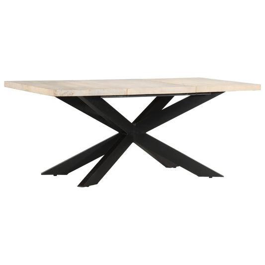 HKH Mesa de Jantar Madeira Maciça Branqueada em Mangueira